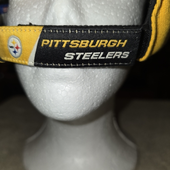 Pittsburgh Steelers NFL Reebok Black Gold White Embroidered Football Hat Cap - Picture 5 of 8